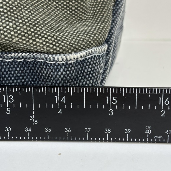 Vintage 70s 80s Ll Bean Grey Blue Boat Canvas Tote Rare Color - Picture 9 of 9